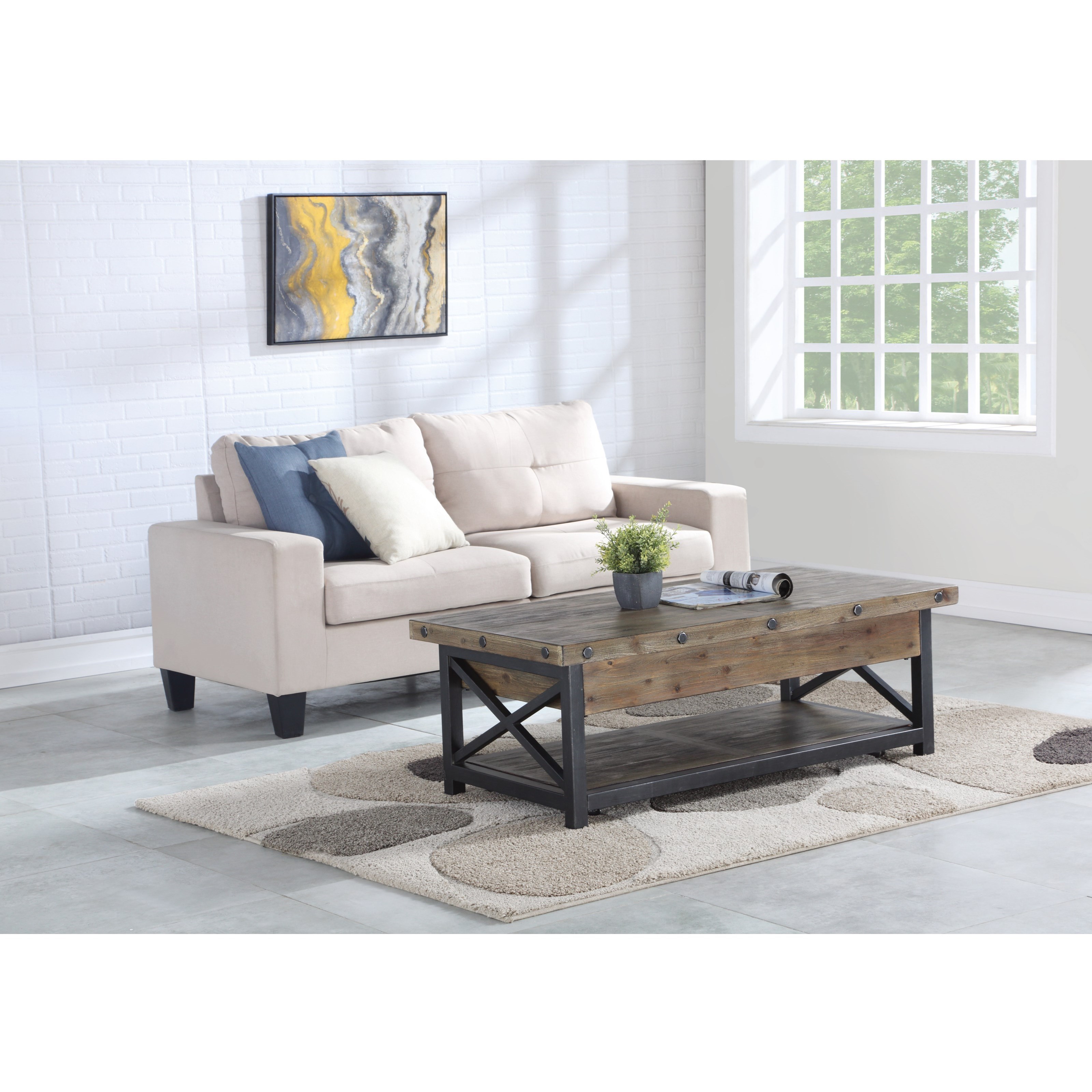 Flexsteel Wynwood Collection Carpenter Rectangle LiftTop Cocktail